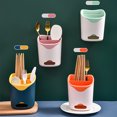thumbnail image 3 of Naiovety Organizador de utensilios de cocina ABS Fácil de limpiar Cubiertos duraderos Organizador de utensilios de cocina de doble capa Cocina y Comedor naranja 1, 3 of 6
