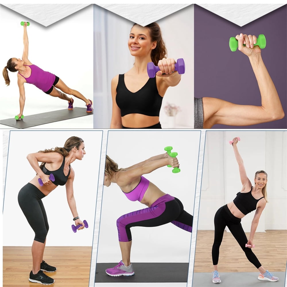 Dumbbell Weight Set for Women, Hex Neoprene Coated Dumbbell Sets,Pairs