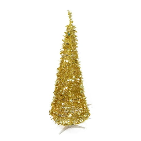 6 39 pre lit pop up gold tinsel artificial christmas tree 3 pre lit christmas trees