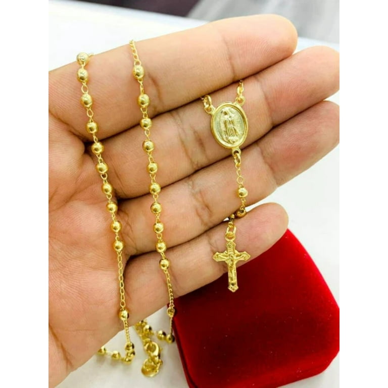 Gold rosary hotsell necklace walmart