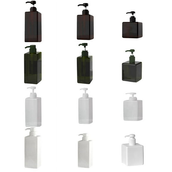 Plastic Bottles with Pump Dispenser, Clear Refillable, BPA Free for Body Wash, Moisturizer, Face Cream, Liquid Soap
