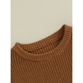 thumbnail image 5 of Bagilaanoe Toddler Baby Girl Boy Knitted Sweater Long Sleeve Embroidery Pullover 2T 3T 4T 5T Kids Warm Jumpers Tops Fall Loose Knitwear, 5 of 9