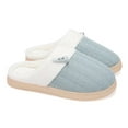thumbnail image 3 of NineCiFun House Slippers for Women on Memory Foam Indoor Outdoor Fuzzy Slippers (Lightblue,Size 9-10), 3 of 9