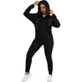 thumbnail image 2 of Two Piece Outfits For Women Jogging Suits Casual Sweatsuits Jogger Long Sleeve Pullover Hoodie Pull On Elastic Band Pants Sets With Pockets, 2 of 4