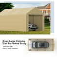 thumbnail image 7 of GOJOOASIS Carport, 10 x 20 Heavy Duty Carport Canopy with Removable Sidewall, Water-Resistant Portable PE Garage with All-Season Tarp Beige, 7 of 7