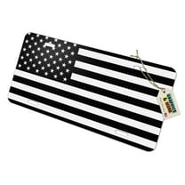 Subdued American USA Flag Black White Military Tactical Novelty Metal Vanity Tag License Plate