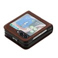 thumbnail image 3 of Allytechgroup Slim Case for Samsung Galaxy Z Flip5, Crossbody Shoulder Strap Anti-Scratch Shockproof Bumper Retro Case Cover for Girls Women, Brown, 3 of 11