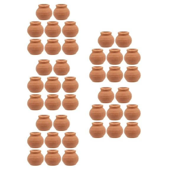Raindrops 40 PCS Miniature Clay Pots for Succulent Plants Small Terracotta Planters for Indoor Use Tiny Flower Pots for DIY Crafts and Decoration