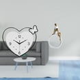 thumbnail image 2 of Reloj de pared acrílico con forma de corazón y figura de niña, estatua de mujer, centro de mesa, dormitorio, regalo para lectores, estantería, escultu, 2 of 8