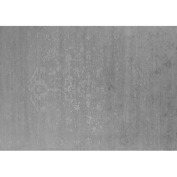 Ahgly Company Indoor Rectangle Oriental Gray Industrial Area Rugs, 5' x 8'