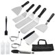 thumbnail image 1 of Espátulas De Acero Inoxidable Parrilla De Barbacoa Profesional Y Juego De Herramientas De Espátulas Para Plancha Yuarrent OD012663-00, 1 of 6