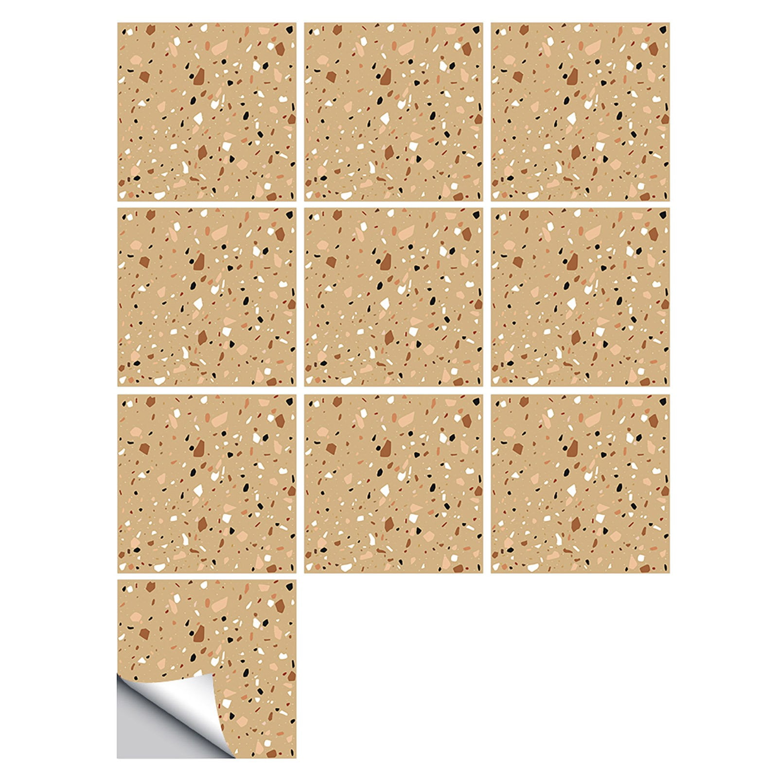 Pianpianzi Sticky Tiles for Walls Bathroom Cute Things for A Room Mirror Squares Ceiling 6pc Peel and Stick Ceramic Tile Paste 3D Lattice Ceramic Tile