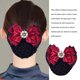 thumbnail image 5 of Cubierta para moño de pelo Sonducket redecilla con diamantes de imitación lazo rojo, 5 of 6