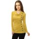thumbnail image 3 of Top acanalado con botones y mangas largas con cuello vuelto para mujer Amarillo XL, 3 of 6
