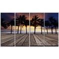 thumbnail image 2 of Old Wood Terrace on Sea Beach - Modern Landscape Wall Art Canvas, 2 of 3
