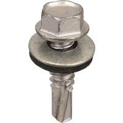 Acorn International SW-MM141G250 Screw, #14 Thread, Hex Drive, Self-Drilling, Self-Tapping Point, Galvanized Steel