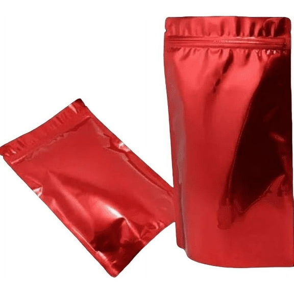 Hushveda Absolute Releasable Matt Silver Zipper Stand Up Pouch Bag of Capacity 500 grm. Pack of 100