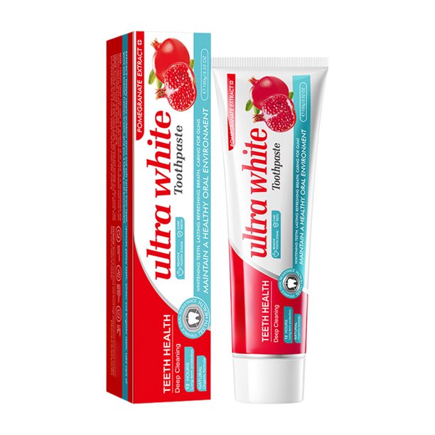 Pasta de dientes de 100 g. Pasta de dientes intensiva con cuidado suave. Eliminación profunda de manchas. Aroma limpio a melocotón. Mejora la salud. Aliento fresco.
