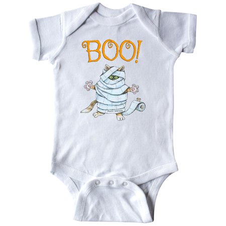 

Inktastic Boo with Mummy Cat Gift Baby Boy or Baby Girl Bodysuit