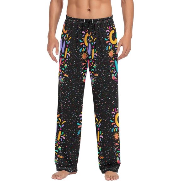 GZHJMY Mardi Gras Pajama Pants for Men, Lounge Pants Lightweight Men Pajama Bottoms with Drawstring Pockets, Christmas New Year Birthday Gifts, Large