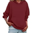 thumbnail image 3 of QASIEATN Trendy Fall Women's Hoodies Womens Oversized Sweatshirts Fleece Hoodies Long Sleeve Shirts Pullover Fall Clothes with Pocket, 3 of 7