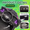 thumbnail image 3 of Track Seven 24V Kids Ride on Car, Electric UTV with Remote Control, Bluetooth, Music, 4-Wheel Suspension, Anti-Collision Bar, 14.6" Wide Single Seat, 24V Ride on Toy Car for Boys Girls Age 3+, Purple, 3 of 8