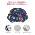 thumbnail image 4 of Sea Inhabitans and Herb Shower Cap, Reusable Bath Hair Hat for all Hair Lengths Hair Cover with Elastic Band Double Waterproof Layers Bathing Hat, 4 of 5