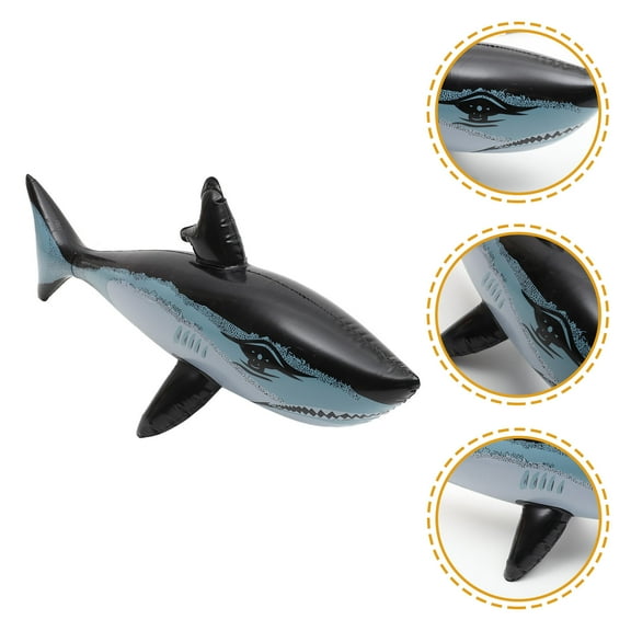 Niceauty 4Pcs Large Inflatable Shark Pool Float PVC Safe for Outdoor Parties