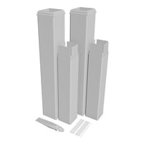 Vita 5" x 5" x 24" Classic Vinyl Pergola Extension Kit for Vita Brand Pergolas, White, 2pk VA80352