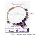 thumbnail image 2 of Mfigree Crystal Bracelets Amethyst Butterfly Bracelets for Women Natural Stone Bead Bracelets Stretch Gemstone Beaded Bracelets Jewelry Gifts, 2 of 3