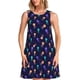 thumbnail image 1 of Easygdp Sea Jellyfish para Vestido Transpirable de Mujer, Vestido Suelto de Manga Corta con Pliegues y Bolsillos para el Verano, 1 of 7