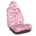 thumbnail image 1 of Wukai Pink bows Full Set Car Seat Covers with Soft Padding Universal Auto Front Seats Protector and Cushion Mat, 1 of 5