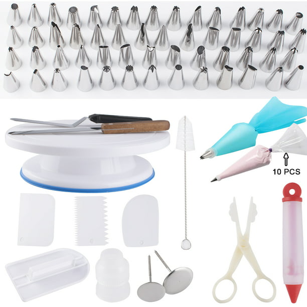 Wholesale 101Pcs/Set Cake Turntable Set Piping Nozzle Silicone Cake Mold  Scraper Cake Decorating Supplies Tools Turntable Piping Tips 101 sets From  China