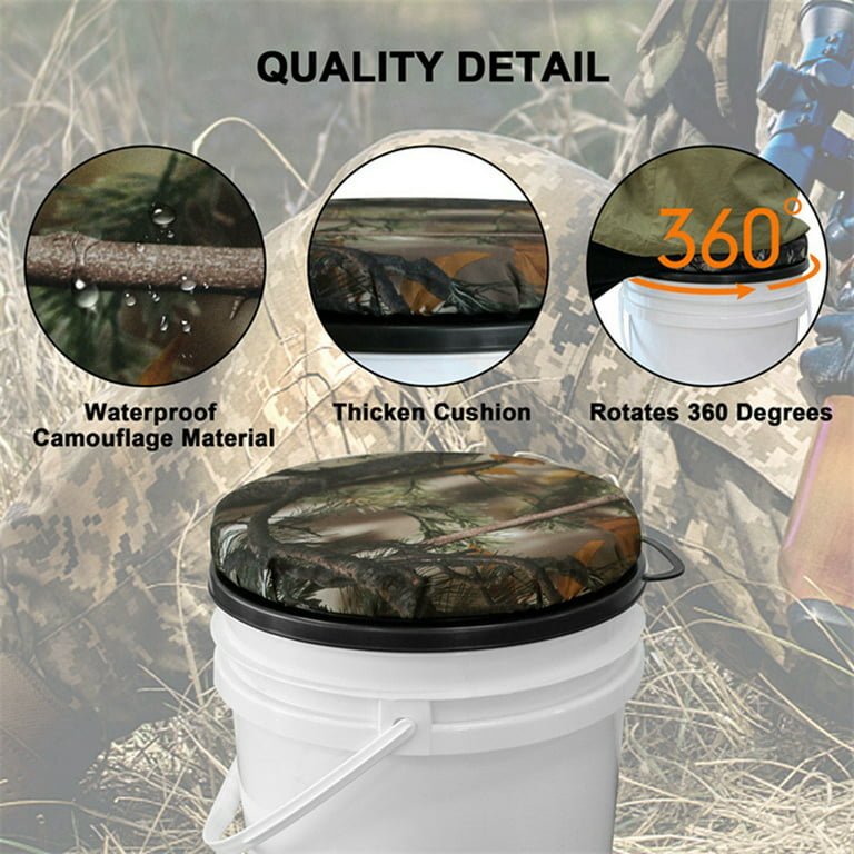 5 Gallon Bucket SeatCushion,360 Degree Swivel Bucket Pad,BucketSeat Cover  Used for Hunting Gardening Camping Fishing A on OnBuy