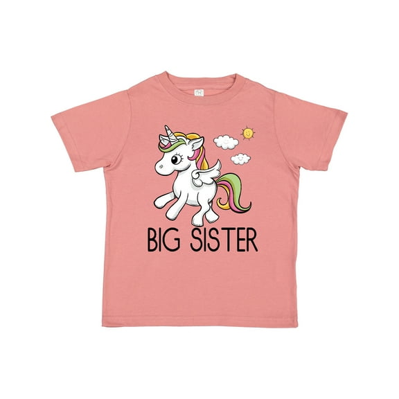 Inktastic Big Sister Unicorn Girls Toddler T-Shirt