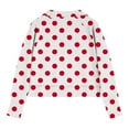 thumbnail image 5 of CLOISE Crew Neck Sweatshirt Kids Boys Teen Red Long Sleeve Collared Zip up Tops Polka Dot with Thumb Hole Casual Fashion Fall Winter Clothes Red 13T, 5 of 5