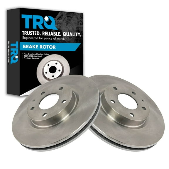 TRQ Front Brake Rotors Set Vented Fits Select 2014-2018 Mazda 6 2013-2015 CX-5