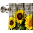 thumbnail image 5 of Sunflower Valances Curtain Sunflower Farmhouse Kitchen Windows Valances Rod Pocket Wood Window Treatment Short Topper Curtains for Kitchen Bathroom Living Room 1 Panel,54x18 inch, 5 of 5