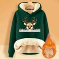 thumbnail image 2 of 2024 Women's Winter Deerhead Christmas Hoodie Cozy Long Sleeve Pullover Casual Streetwear Fashion Top, 2 of 2