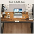 thumbnail image 3 of Afuhokles Bunk Bed with Desk, Full Over Full Bunk Beds with 5 Storage Drawers and Charging Station, Rustic Brown, 3 of 9