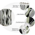 thumbnail image 4 of Polyester Fabric Teal Black Grey Shower Curtain, Modern Moire Geometric Abstract Art, Waterproof Bathtub Curtain Bathroom Decor Set with Hooks 72 x 72 Inches,, 4 of 6