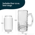 thumbnail image 3 of Libbey Craft Brews Glass Beer Mug Set, Beer Glasses Set Of 4 to Serve Ales and Lagers, Timeless Glass Beer Mugs for Freezer, 3 of 6