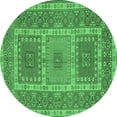 thumbnail image 1 of Ahgly Company Indoor Round Persian Emerald Green Traditional Area Rugs, 6' Round, 1 of 4