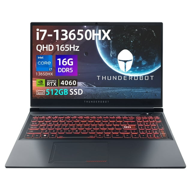 Laptop Gamer Thunderobot R15 Intel Core I7 13650HX RTX 4060 15.6'' QHD 165Hz 16GB RAM 512GB SSD Negro