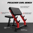 thumbnail image 2 of Preacher Curl Bench, Bicep Curl Machine with 70 LBS and Olympic Barbell, Tricep Workout Equipment for Home Gym, 2 of 9