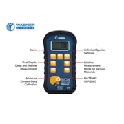 Orion® 950 Pinless Wood Moisture Meter by Wagner Meters I Accurate, Non-Damaging, Dual Depth Lumber Moisture Measurement, Bluetooth, Auto EMC, GPP/GPK & Dew Point Calculations (Standard Calibrator)