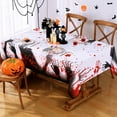 thumbnail image 3 of Sevenstars Halloween Tablecloth Scary Table Cloth Waterproof Square Table Cover for Dinner Party, 55" x 55", 3 of 10