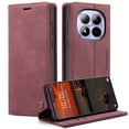 thumbnail image 4 of Funda FOXDOCK cartera de cuero retro para FOXDOCK Redmi Note 15 Pro 4G – Resistente a golpes, ranuras para tarjetas – Roja, 4 of 5