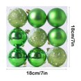 thumbnail image 3 of Christmas Balls Ornaments for Christmas Tree Christmas Hanging Decoration Sets for Xmas Tree Christmas Decoration 2.36in x 9 Pack, 3 of 6