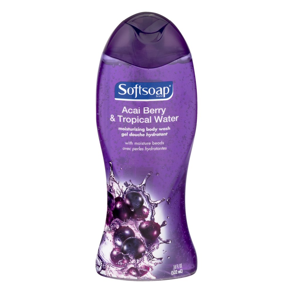 Softsoap Moisturizing Body Wash, Acai Berry and Tropical Water 18 fl